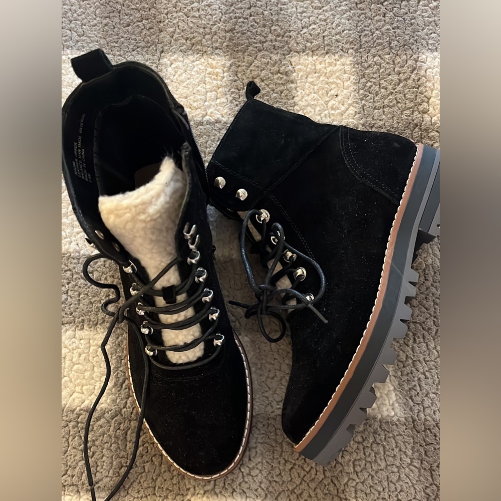 Crown and Ivy combat boots
